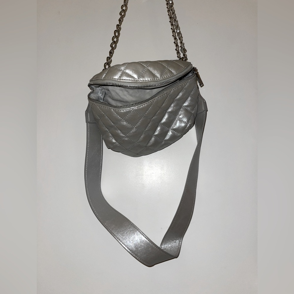 Silver Chain Cross body Fanny Pack